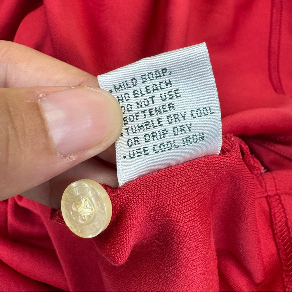 Masters Performance Augusta National Golf Polo Shirt men’s size L Red - Picture 12 of 12